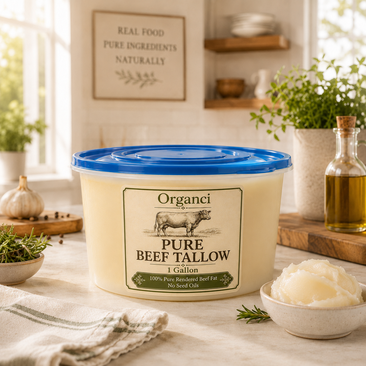 7 lb Grass-Fed Beef Tallow